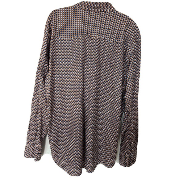 Cinch Men's SZ XXL Modern Fit Blue Pattern Pearl Snap Western Long Sleeve Shirt - Picture 2 of 9